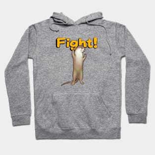 Otter Cheering with a Fight Hoodie